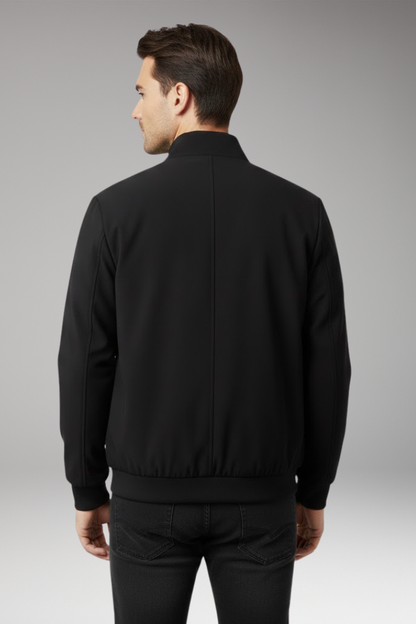 Men's Bomber Jacket Zipper Stand-Up Collar