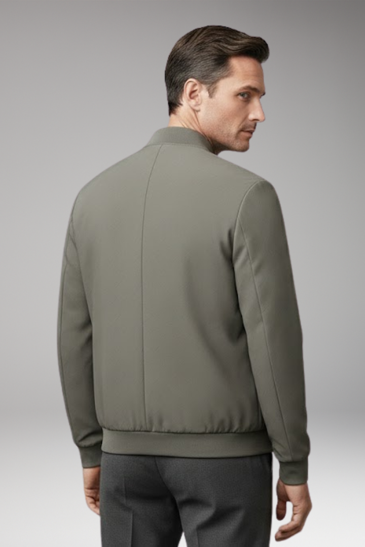 Men's Bomber Jacket Zip Textured