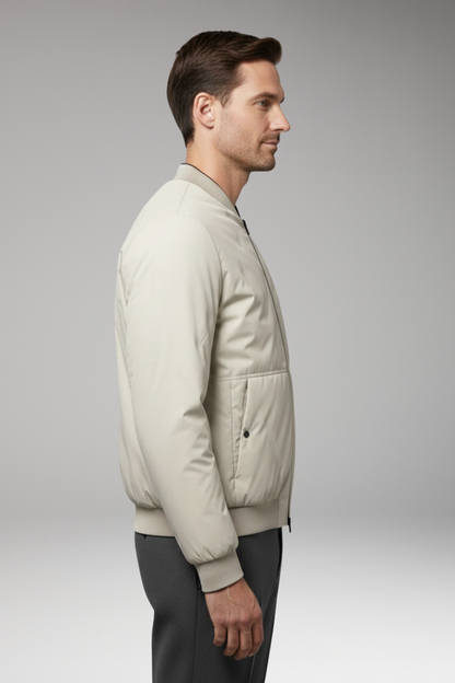 Men's Bomber Jacket Zipper Long Sleeves