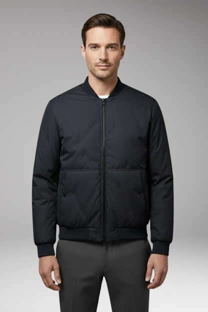 Men's Bomber Jacket Zipper Long Sleeves