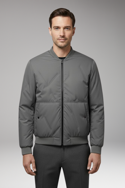 Men's Bomber Jacket Zipper Long Sleeves