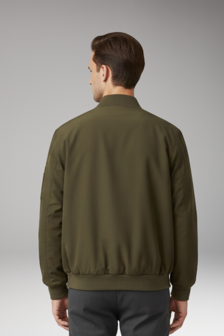 Men's Bomber Jacket Zipper Side Pockets