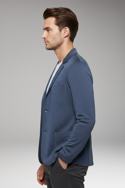 Men's Cardigan Blazer Notched Collar Button Closure