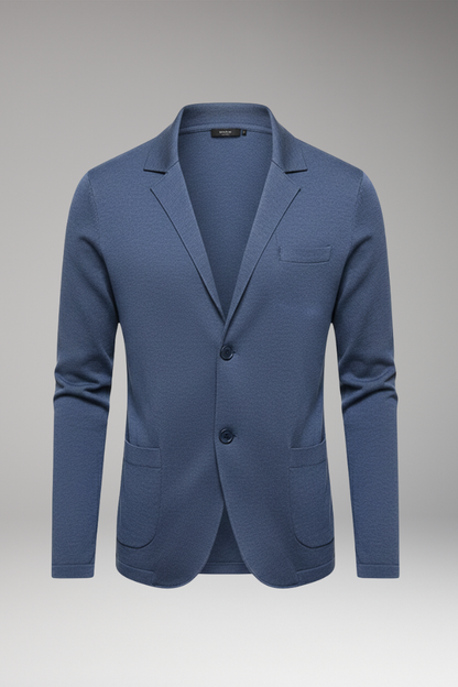 Men's Cardigan Blazer Notched Collar Button Closure - VibreMode