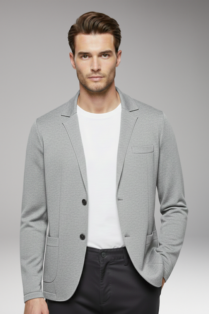 Men's Cardigan Blazer Notched Collar Button Closure