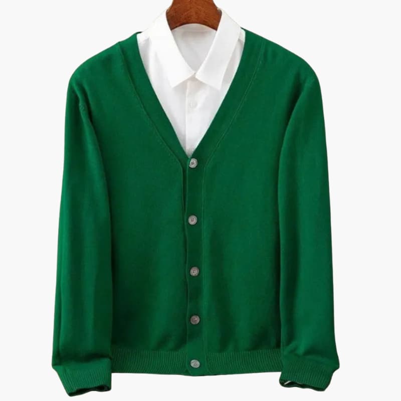 Men's V-Neck Cardigan Classic Knit