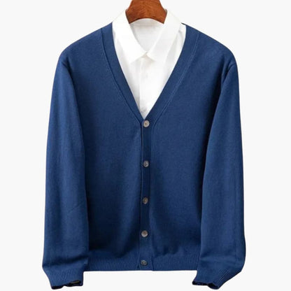 Men's V-Neck Cardigan Classic Knit