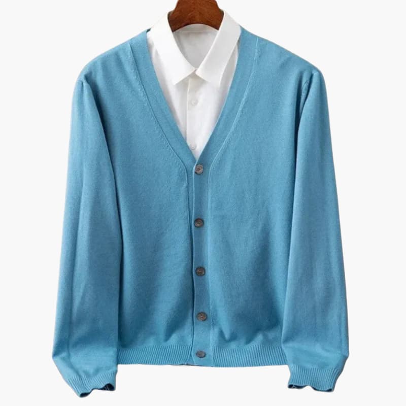 Men's V-Neck Cardigan Classic Knit