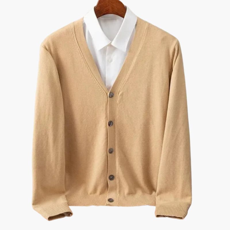 Men's V-Neck Cardigan Classic Knit