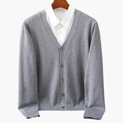 Men's V-Neck Cardigan Classic Knit