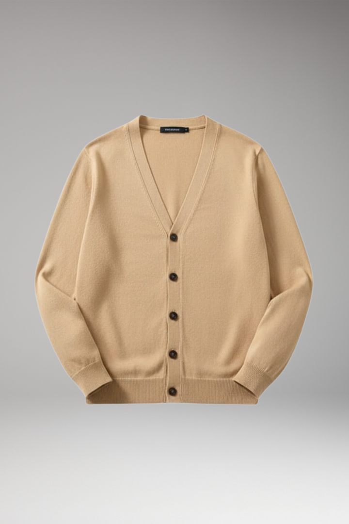 Men's V-Neck Cardigan Button Front - VibreMode