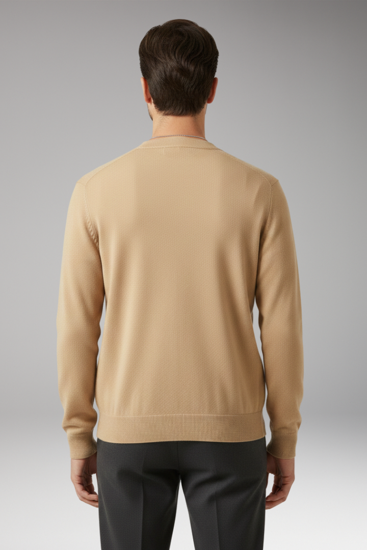 Men's V-Neck Cardigan Button Front