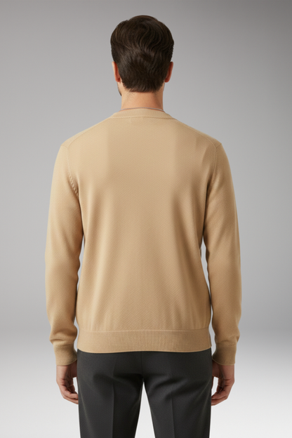 Men's V-Neck Cardigan Button Front
