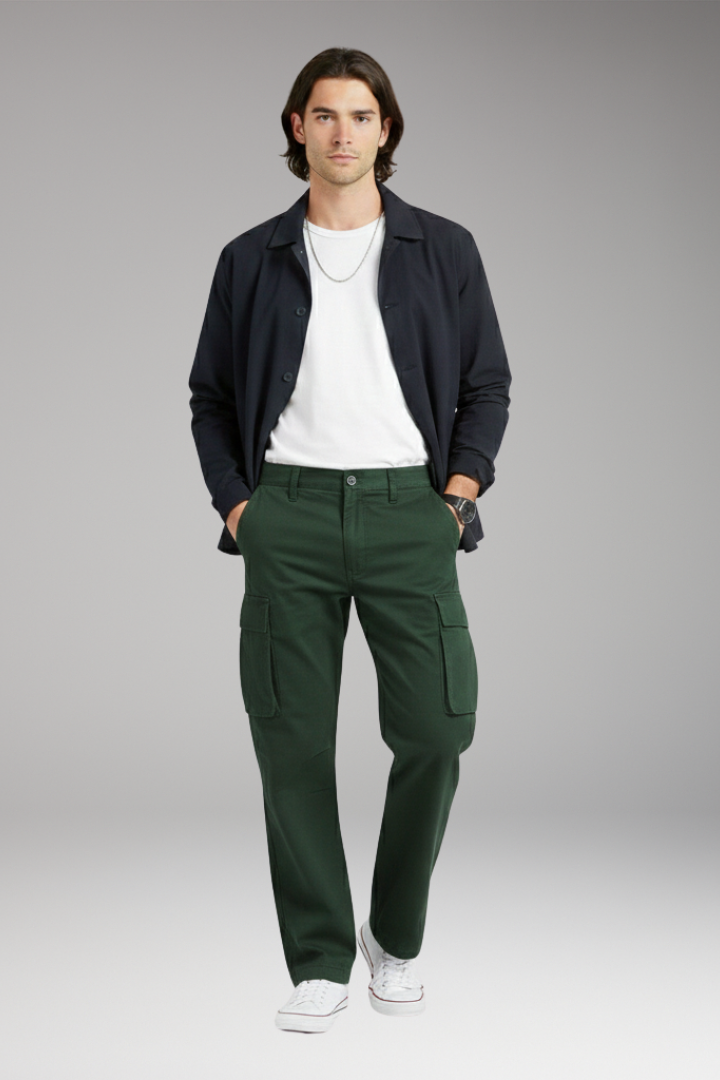 Men's Wide Leg Cargo Pants