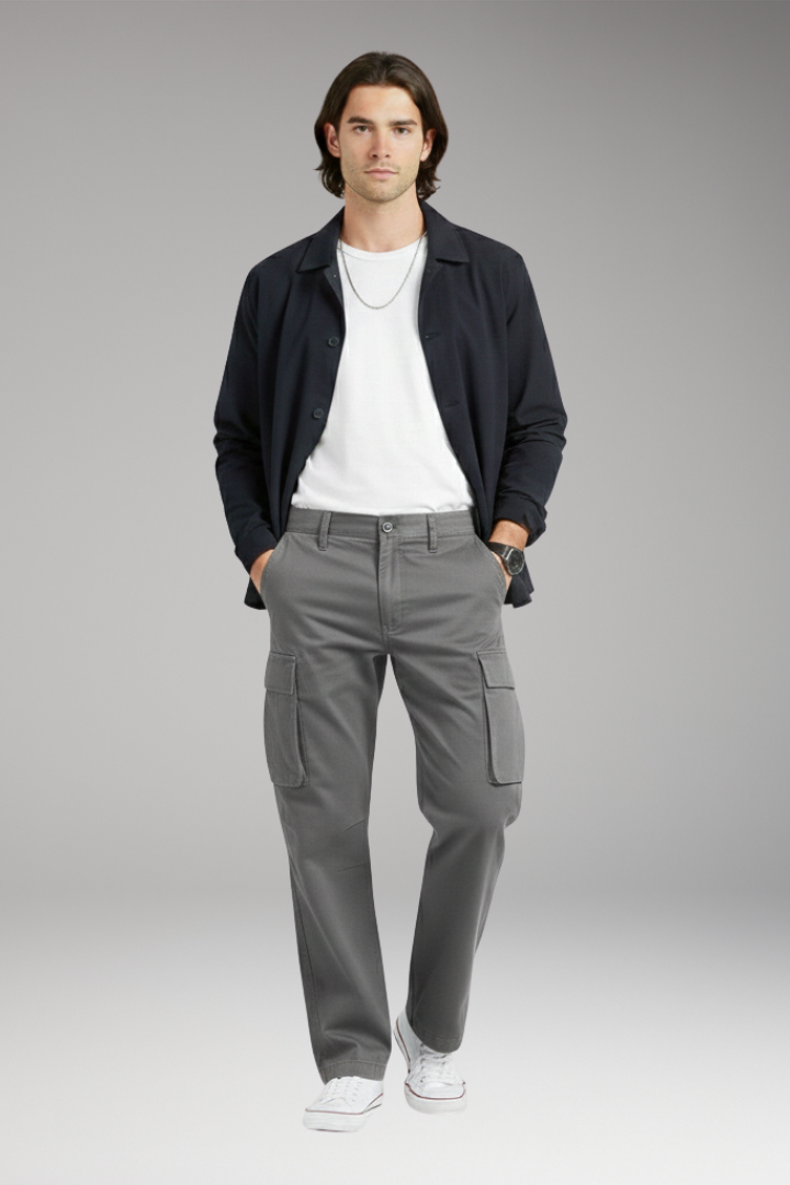 Men's Wide Leg Cargo Pants