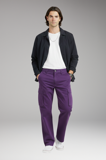 Men's Wide Leg Cargo Pants