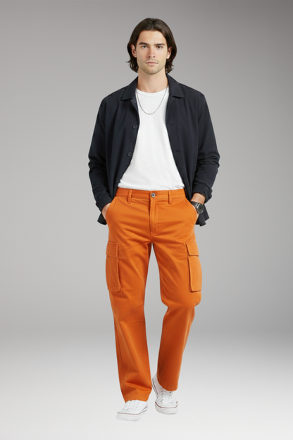Men's Wide Leg Cargo Pants