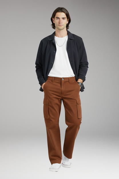 Men's Wide Leg Cargo Pants