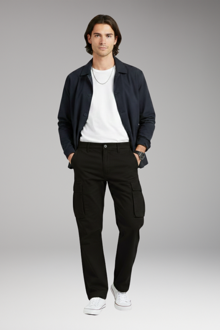 Men's Wide Leg Cargo Pants