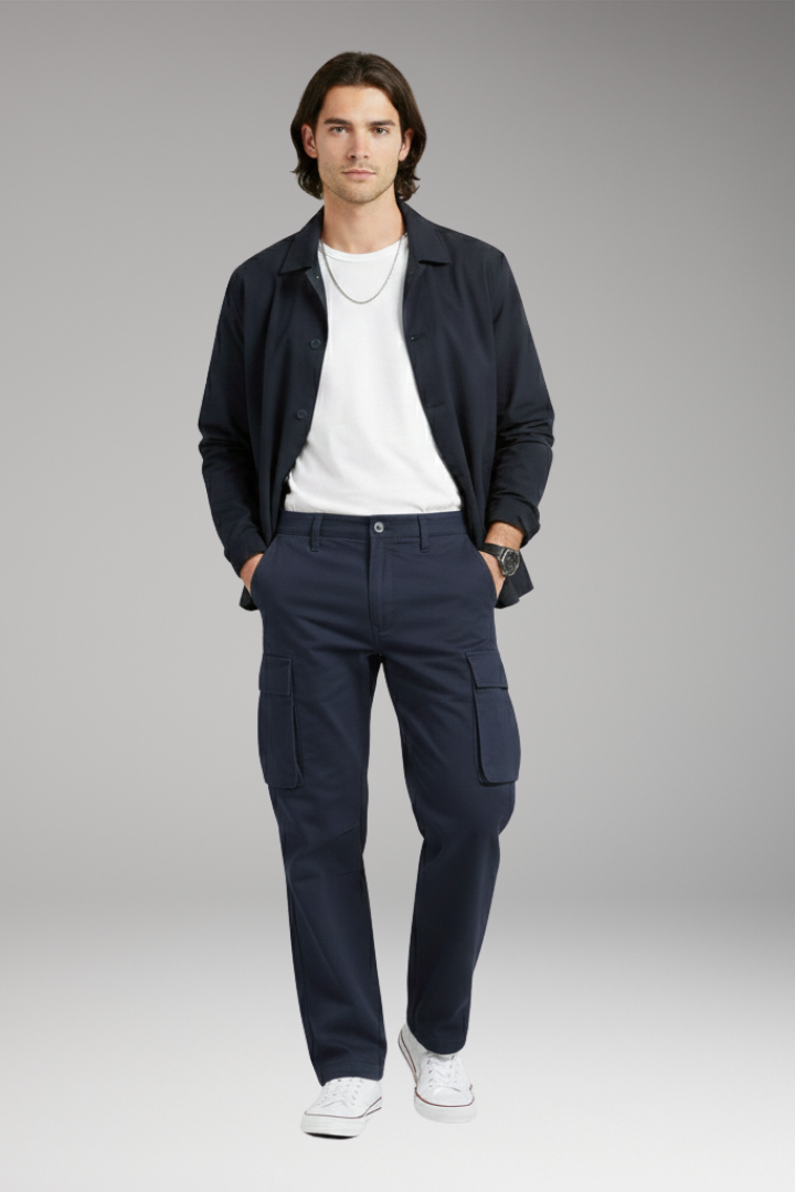 Men's Wide Leg Cargo Pants