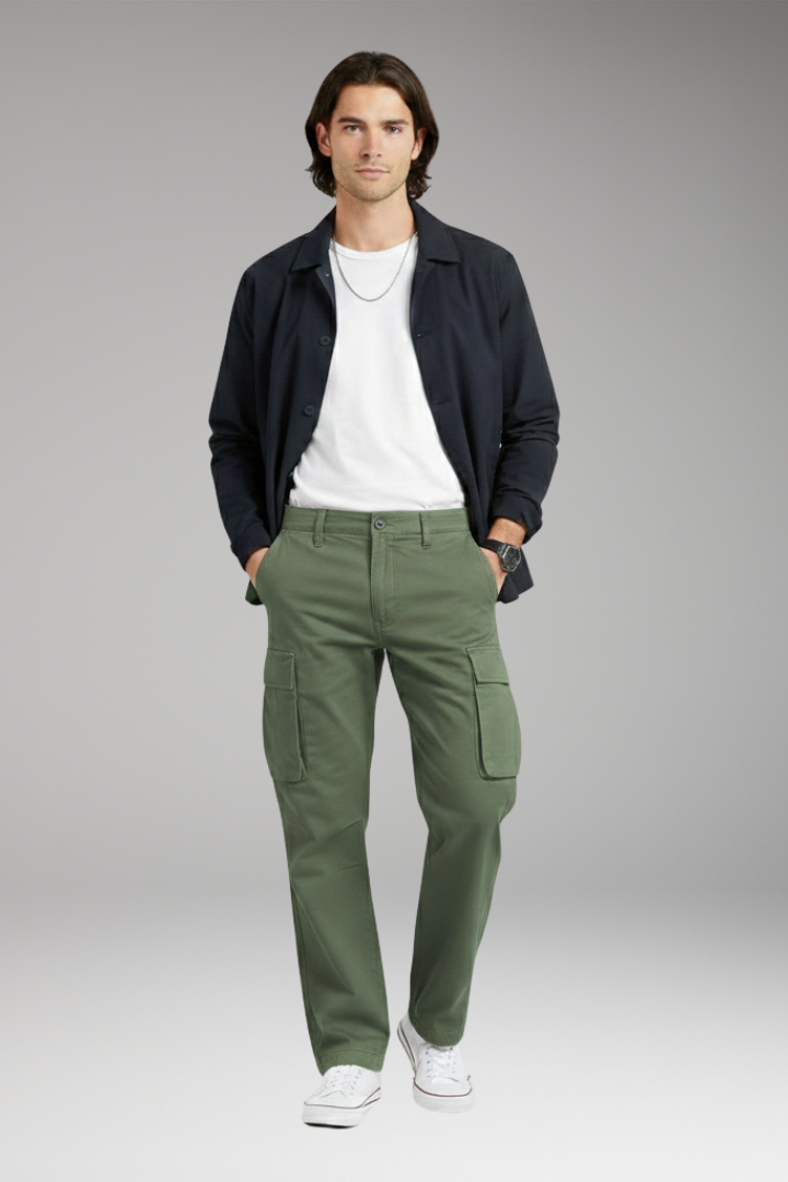 Men's Wide Leg Cargo Pants