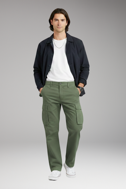 Men's Wide Leg Cargo Pants