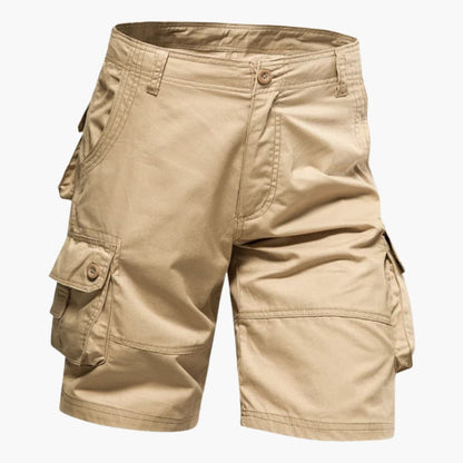 Men's Cargo Shorts Button Closure Flap Pockets - VibreMode