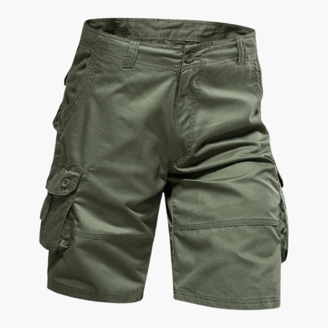 Men's Cargo Shorts Button Closure Flap Pockets