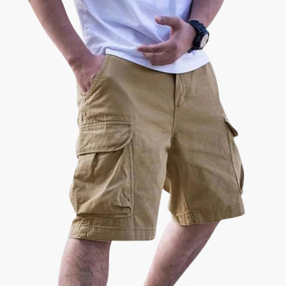 Men's Cargo Shorts Zipper Closure Patch Pockets - VibreMode