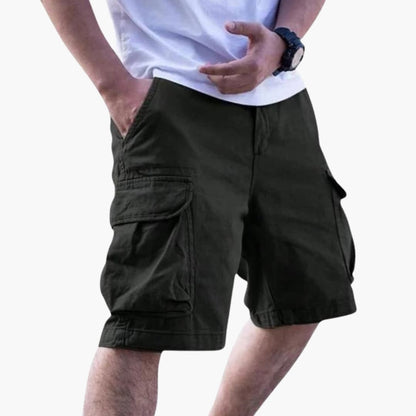 Men's Cargo Shorts Zipper Closure Patch Pockets