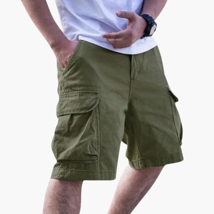 Men's Cargo Shorts Zipper Closure Patch Pockets