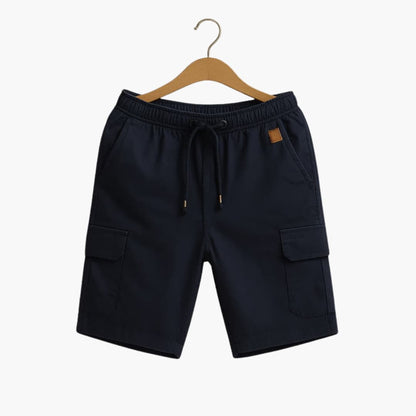 Men's Elastic Waist Cargo Shorts Flap Pocket