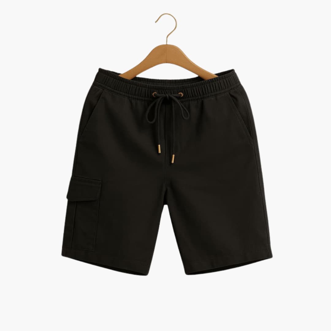 Men's Elastic Waist Cargo Shorts Flap Pocket - VibreMode
