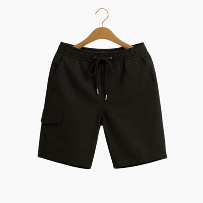 Men's Elastic Waist Cargo Shorts Flap Pocket - VibreMode