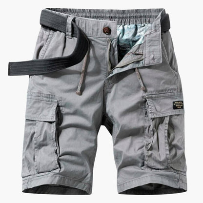 Men's Elastic Waist Cargo Shorts Flap Pockets