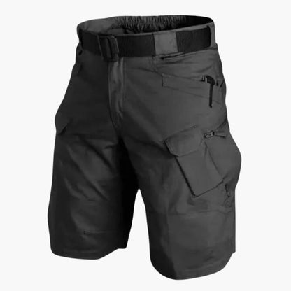 Men's Cargo Shorts Zip Pockets Belted
