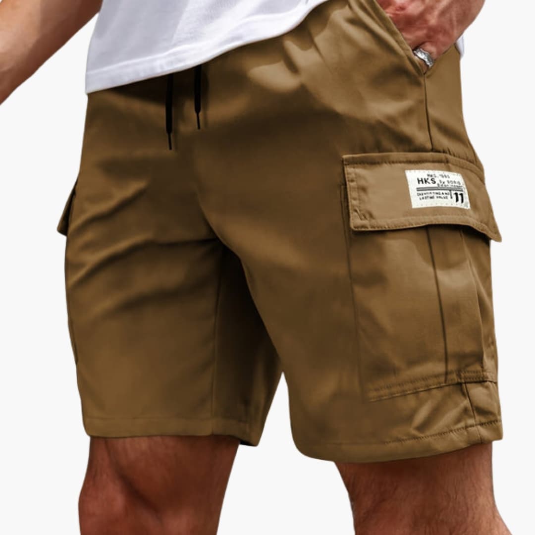 Men's Cargo Shorts Adjustable Waist Multiple Pockets