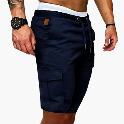 Men's Cargo Shorts Multiple Pockets Button Closure