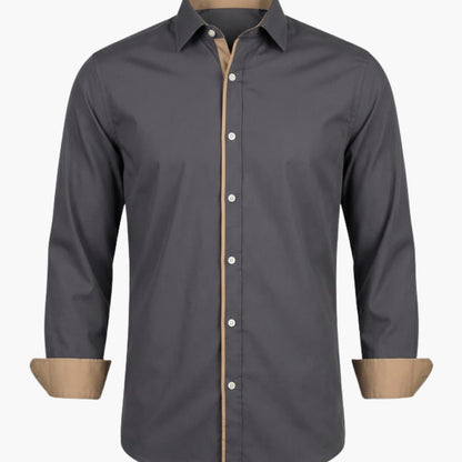 Men's Classic Collar Button-Down Shirt Adjustable Cuffs - VibreMode