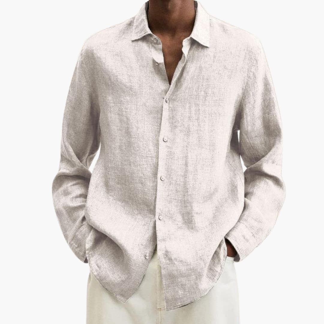 Men's Long Sleeve Button-Down Shirt Classic Fit