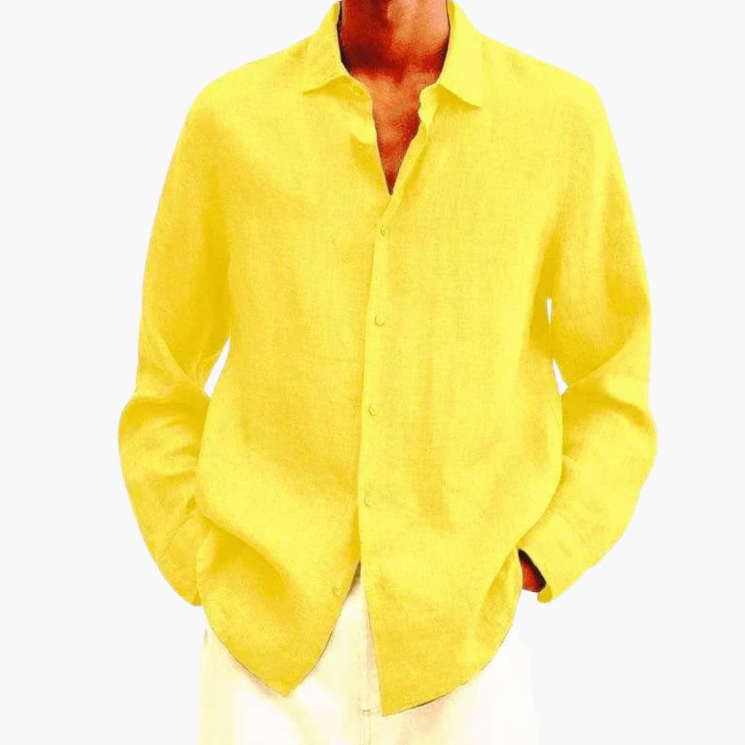 Men's Long Sleeve Button-Down Shirt Classic Fit