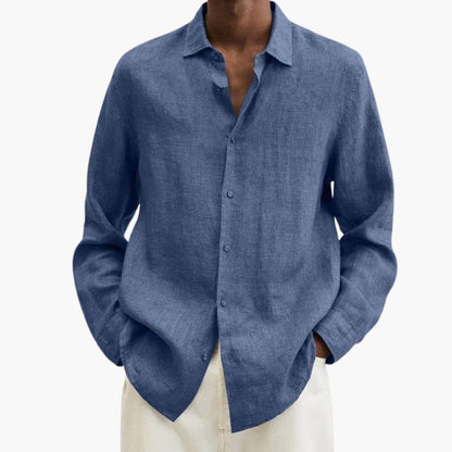 Men's Long Sleeve Button-Down Shirt Classic Fit