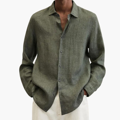 Men's Long Sleeve Button-Down Shirt Classic Fit