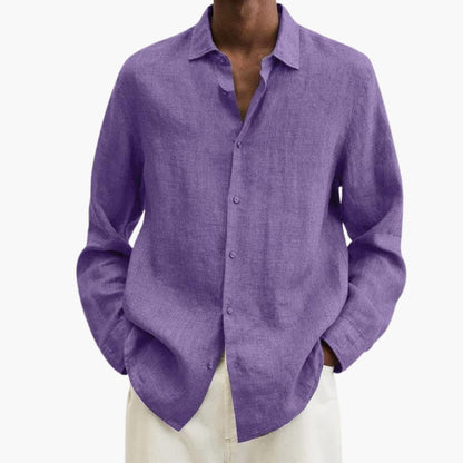 Men's Long Sleeve Button-Down Shirt Classic Fit