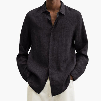 Men's Long Sleeve Button-Down Shirt Classic Fit