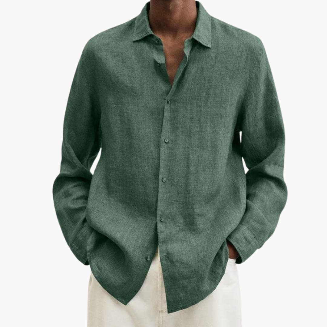 Men's Long Sleeve Button-Down Shirt Classic Fit