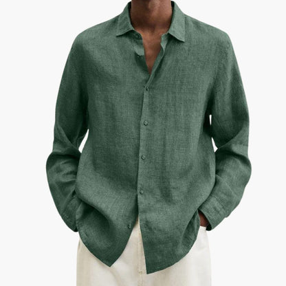 Men's Long Sleeve Button-Down Shirt Classic Fit