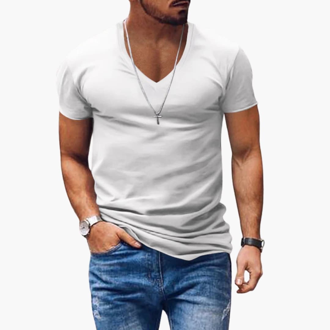 Men's Classic V-Neck Short Sleeve T-Shirt