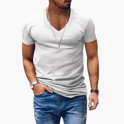 Men's Classic V-Neck Short Sleeve T-Shirt