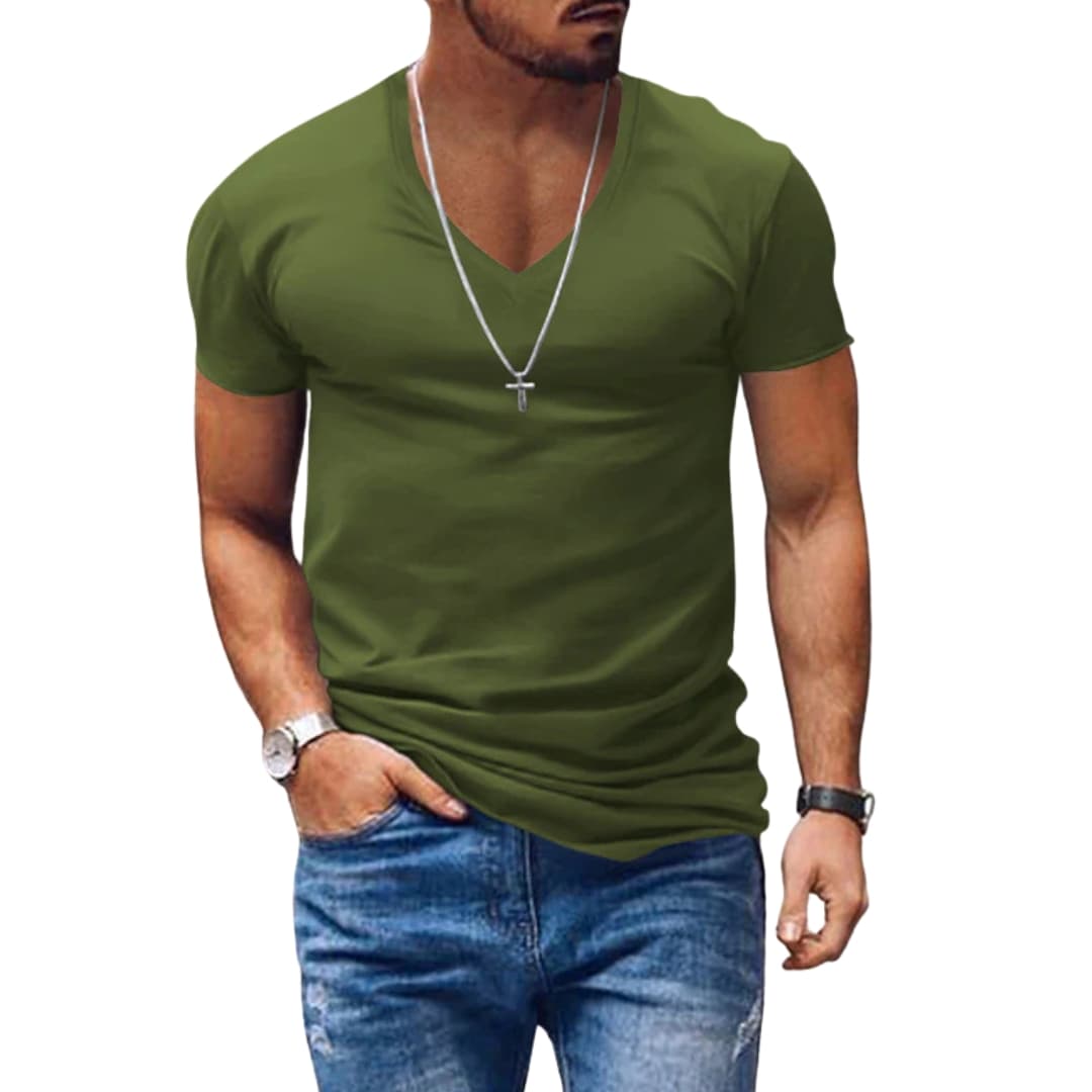 Men's Classic V-Neck Short Sleeve T-Shirt
